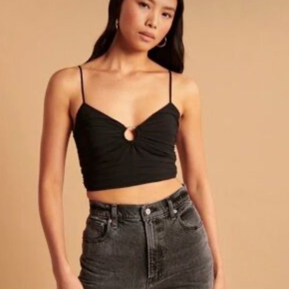 Abercrombie & Fitch Elegant Black Women's Top size M